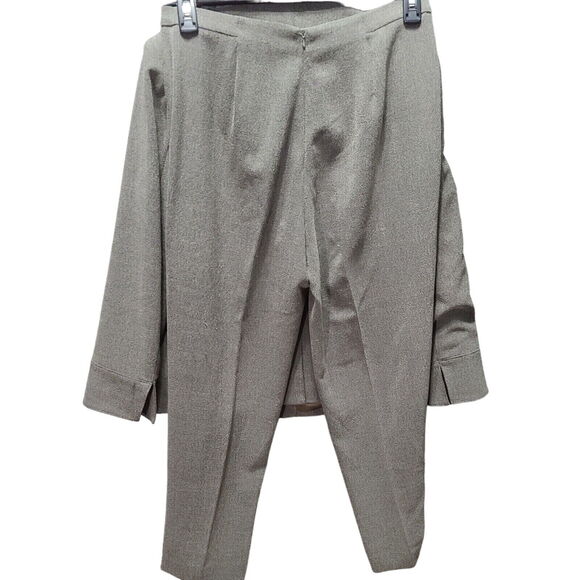 Trousers ETC Womens Jacket And Pants Set Gray Size 8/10 Polyester Blend Button - Picture 2 of 16
